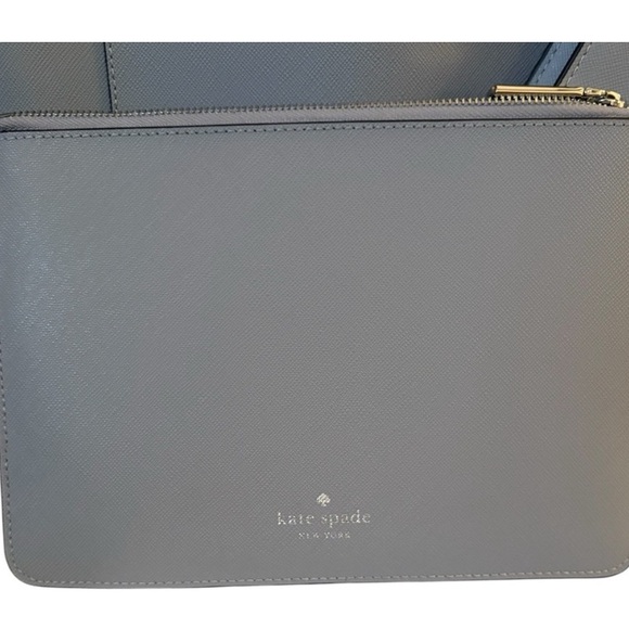 Kate Spade New York Staci Tote and Wristlet 3 Piece Set Crisp Sky Leather NWT - Picture 3 of 6